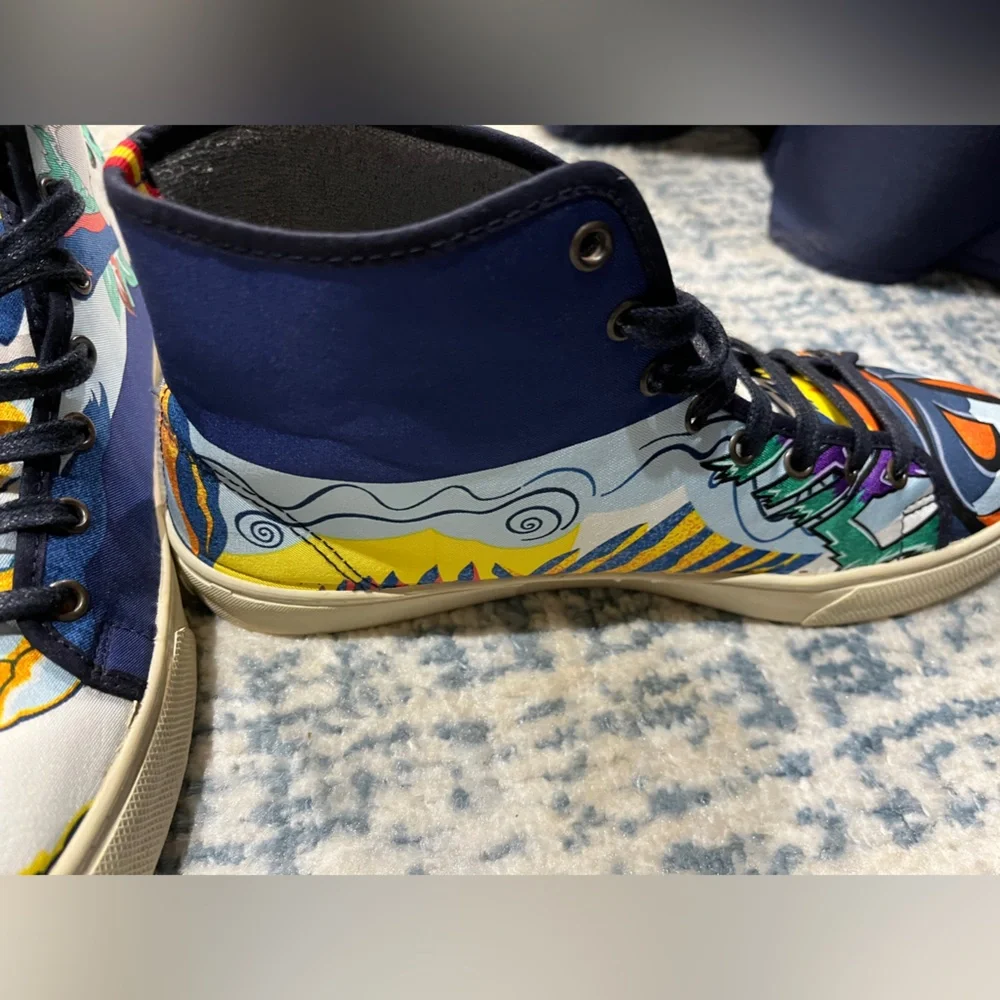 Hermes Respoke hi-top sneakers with Hermes Silk - Picture 5 of 7